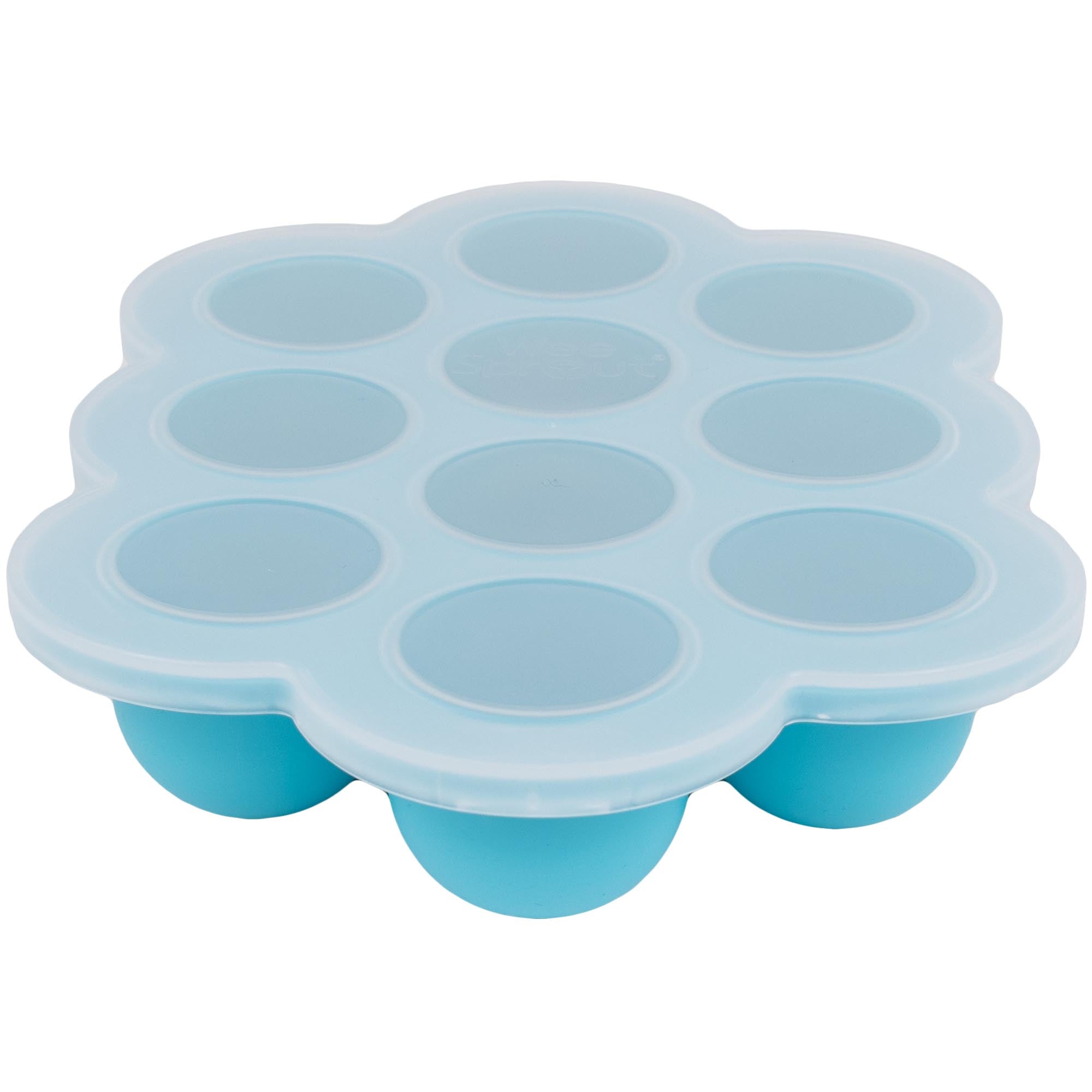 Sohindel Silicone Ice Trays for Freezer,Tiny Little Ice Cube Trays for Iced Coffee,Baby Food,BPA Free,Easy to Remove - Blue