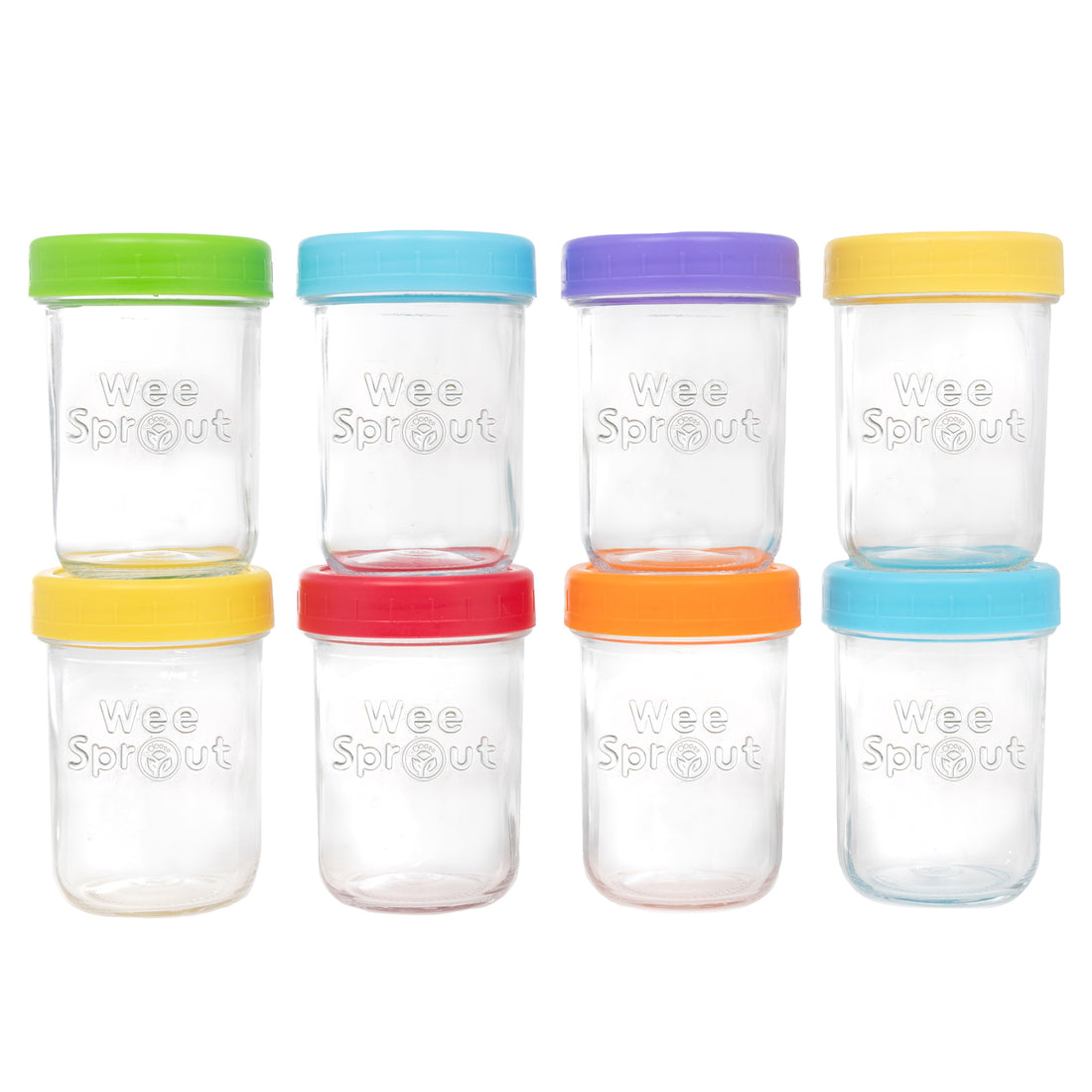 Little Sprout Reusable Stackable Storage Cups with Tray and Dry-erase Marker