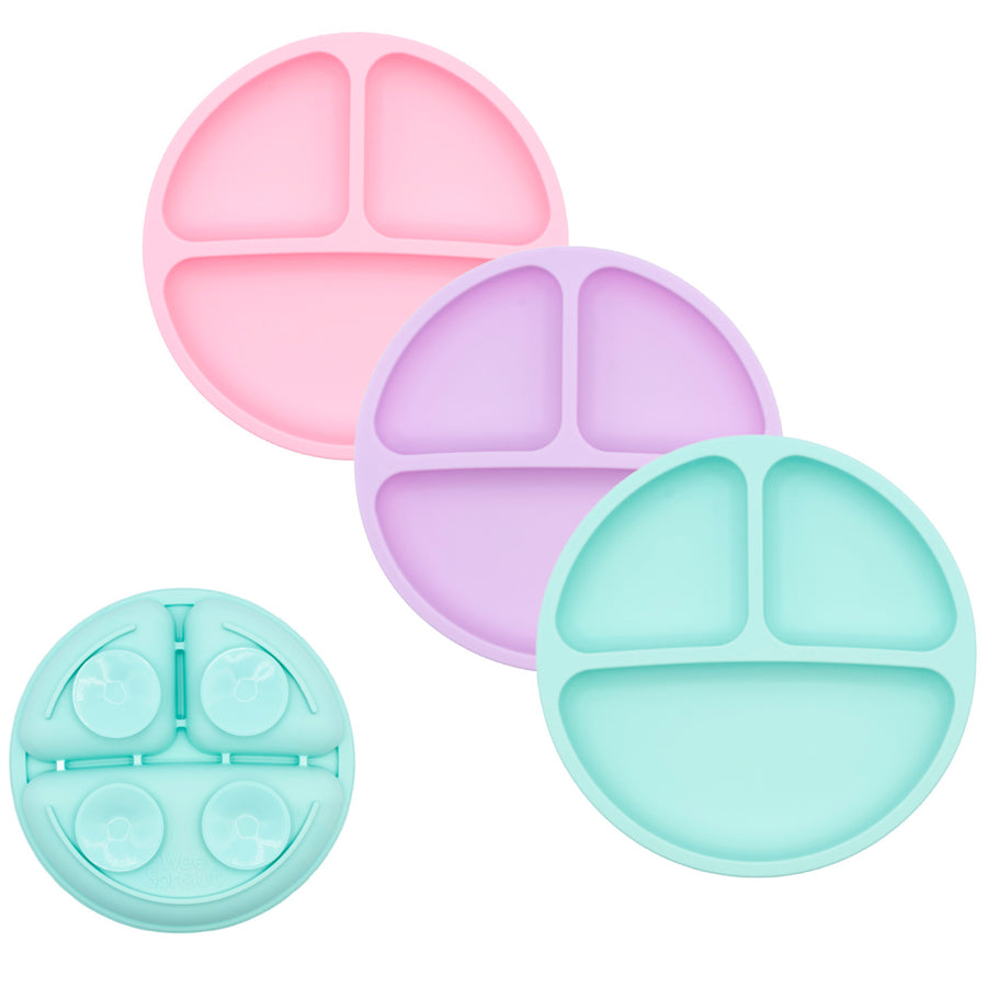 Baby or Kids Divided Suction Plates With Lids