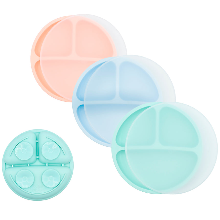 Baby or Kids Divided Suction Plates With Lids