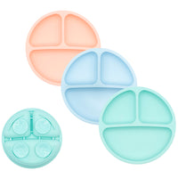 Baby or Kids Divided Suction Plates With Lids