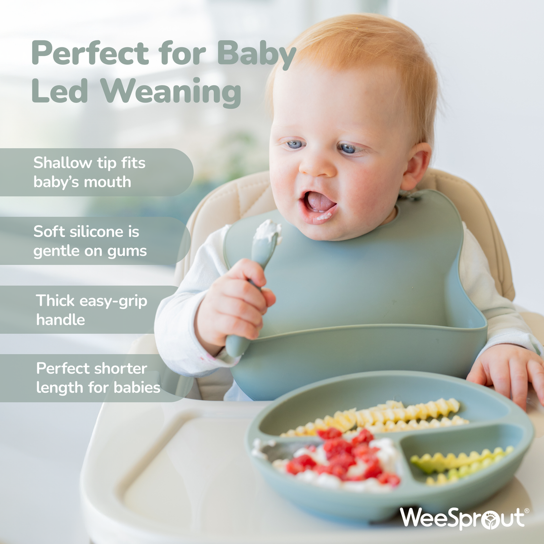 Silicone Baby Spoons for Self Feeding