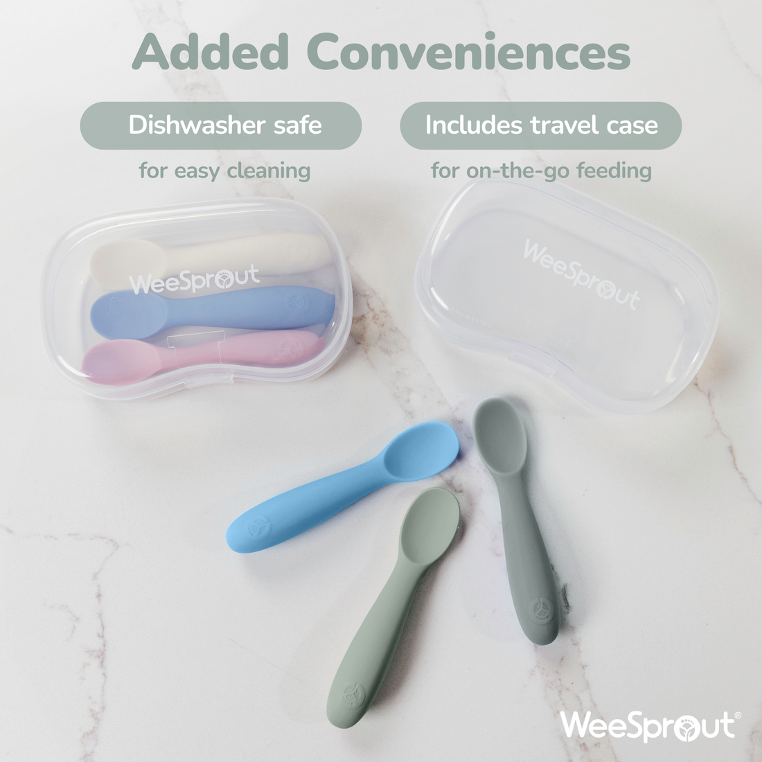 Silicone Baby Spoons for Self Feeding