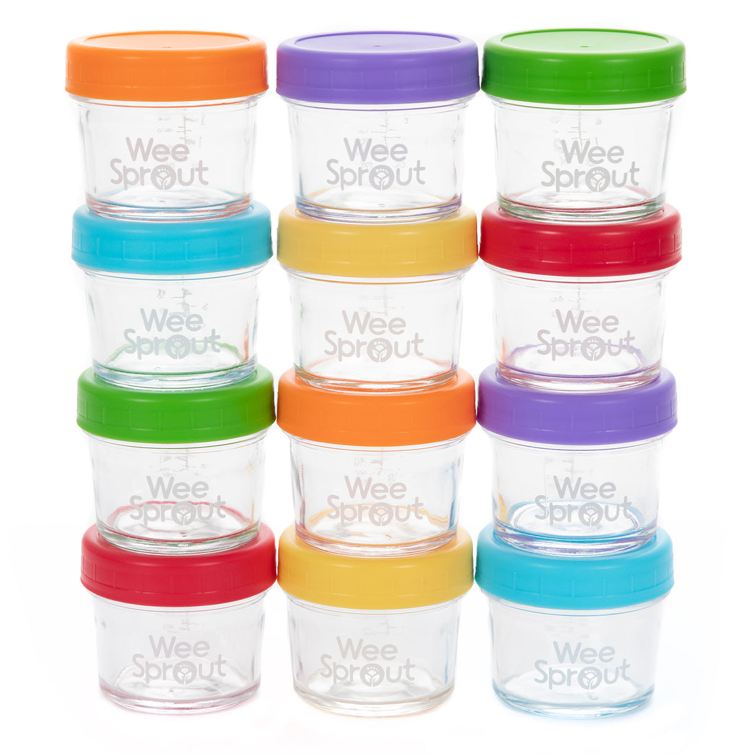 VITEVER 16 Pack Glass Baby Food Storage Containers, 4 oz Baby Food Jars  with Plastic Lids, Small Baby Food Maker, Reusable Infant Freezer  Container