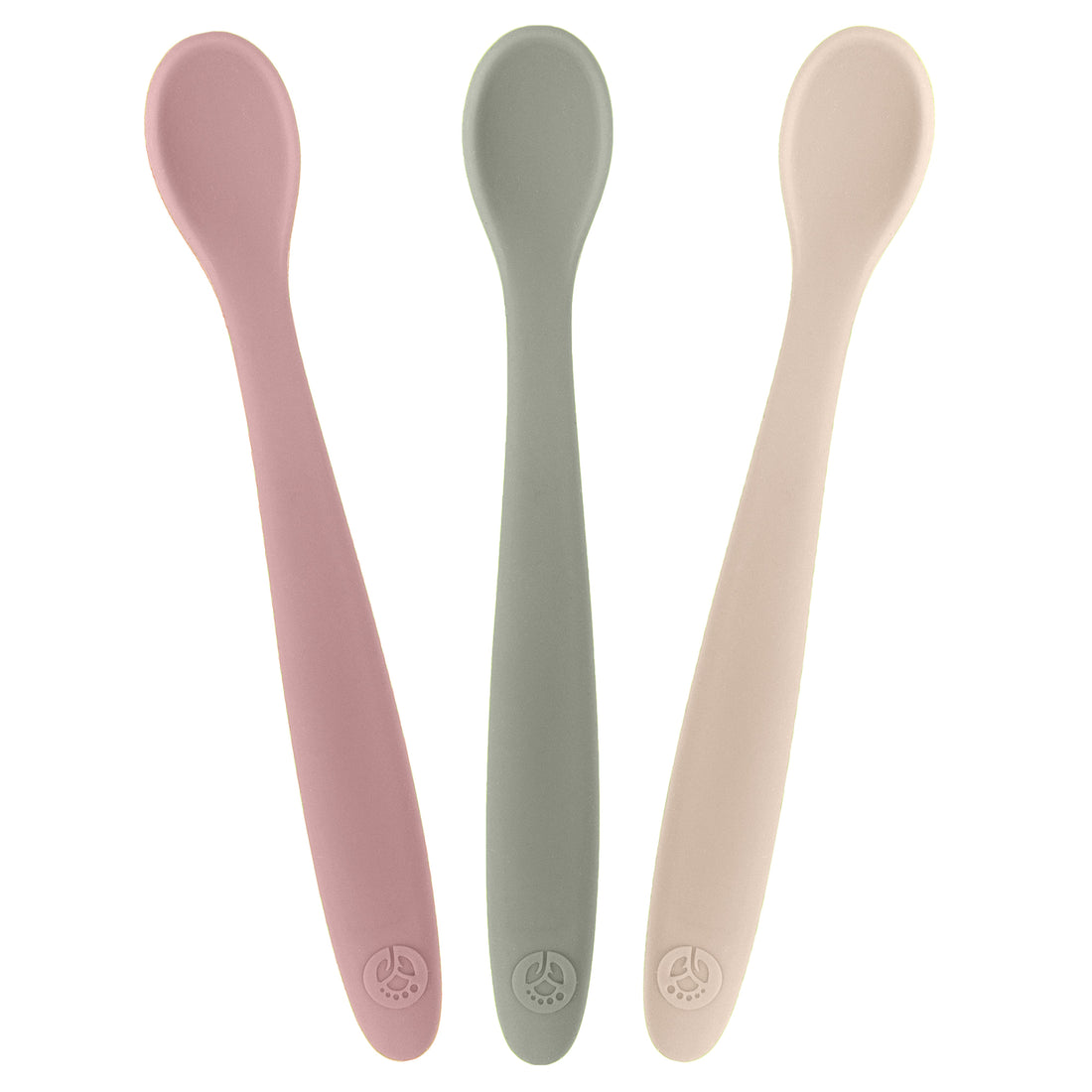 TYRY.HU Silicone and Stainless Steel Baby Fork and Spoon Set, Toddler  Silverware, Self Feeding