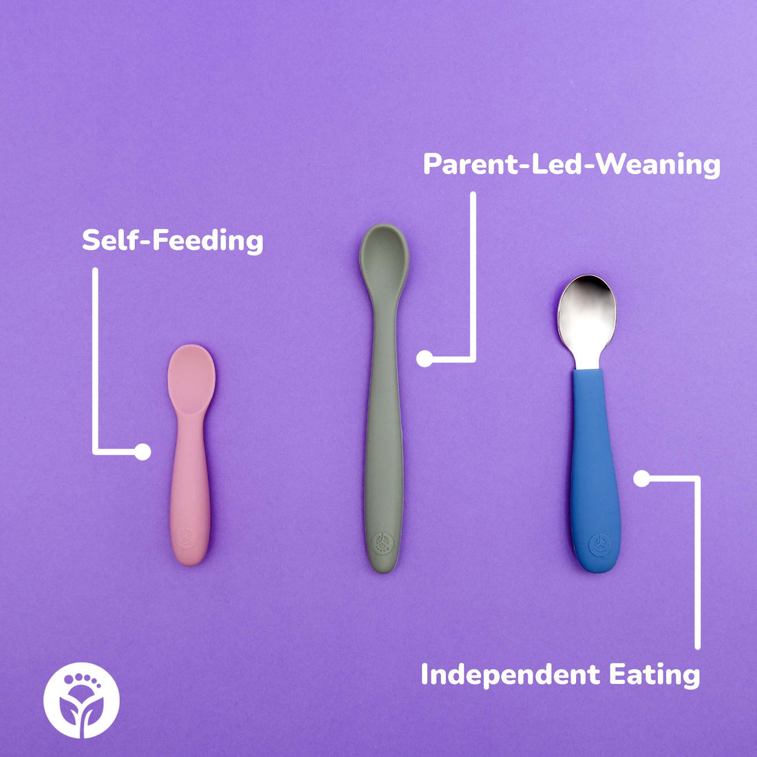 Baby Spoons - Self-feeding Toddler Utensils - First Stage Baby Led