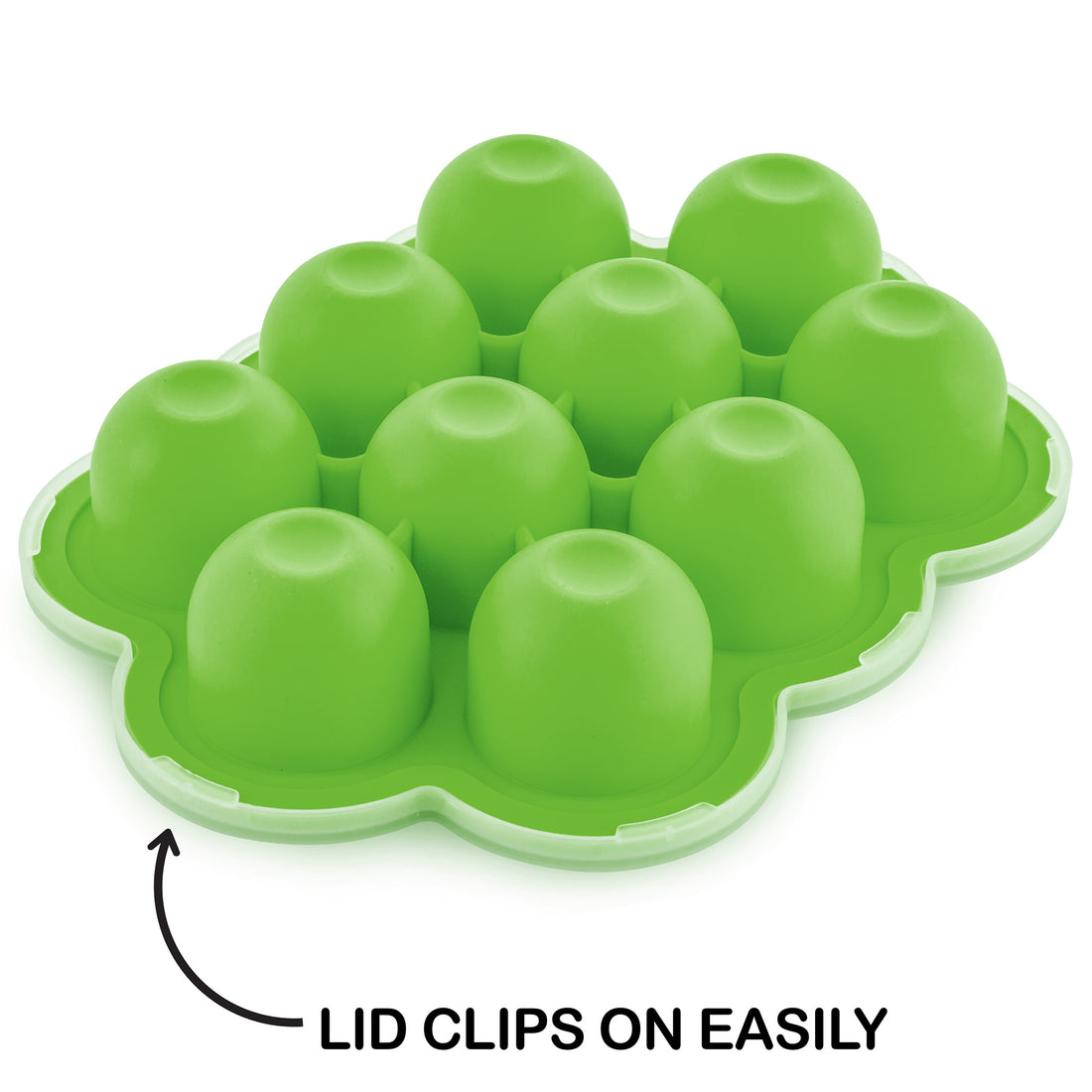 WEESPROUT Silicone Baby Food Freezer Tray with Clip-on Lid