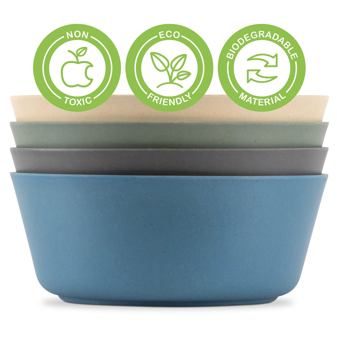  WeeSprout Bamboo Kids Bowls, Set of Four 15 oz Kid-Sized Bamboo  Bowls, Dishwasher Safe Kid Bowls (Blue, Yellow, Orange, & Red): Home &  Kitchen