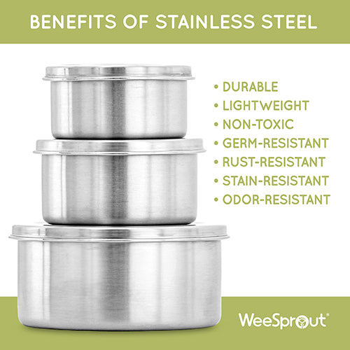 Stainless Steel Food Storage Container, Vacuum Environment-friendly  Airtight Reusable Snack Container, Leak Proof Nested Food Storage Box